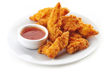 Image showing Fried chicken nuggets