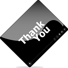 Image showing thank you on media player interface