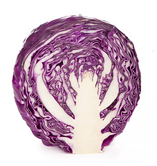 Image showing half of red cabbage