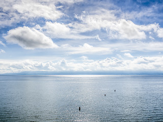 Image showing Lake Bodensee with clouds