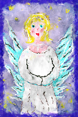 Image showing Illustration holy angel with wings