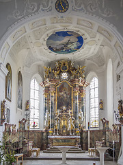 Image showing Indoors the church of Wasserburg