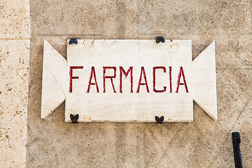 Image showing Old Pharmacy sign