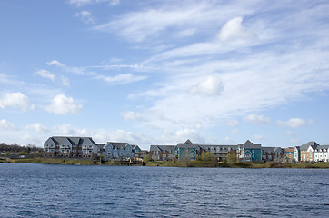 Image showing Homes  by the lake