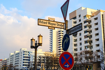 Image showing Signpost with waymark in Berlin