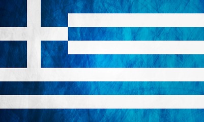 Image showing Greek grunge flag