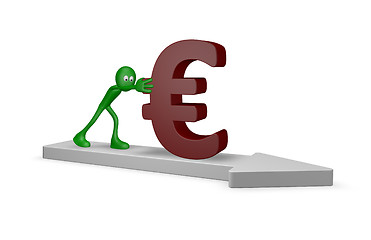 Image showing pushing euro