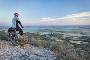 Image showing mountain biking in prairies