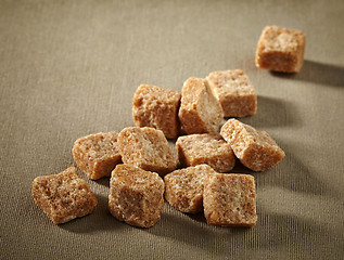 Image showing Brown sugar cubes