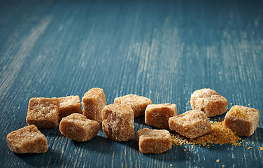 Image showing Brown sugar cubes