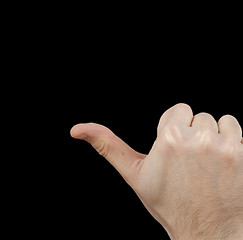 Image showing White hand on black