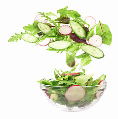 Image showing Flying salad