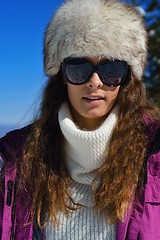 Image showing happy woman at winter