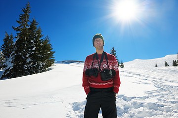 Image showing photographer portrait at winter