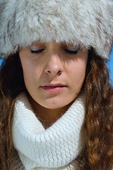 Image showing happy woman at winter