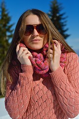 Image showing happy woman at winter