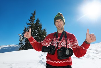 Image showing photographer portrait at winter