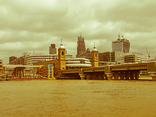 Image showing Retro looking River Thames in London