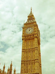 Image showing Retro looking Houses of Parliament