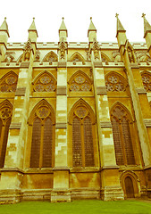 Image showing Retro looking Westminster Abbey