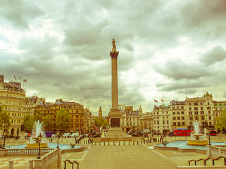 Image showing Retro looking Trafalgar Square, London