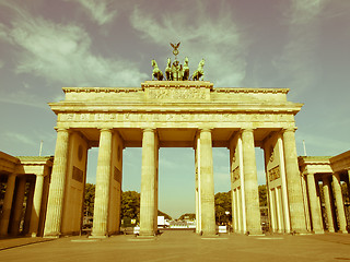 Image showing Retro looking Brandenburger Tor, Berlin