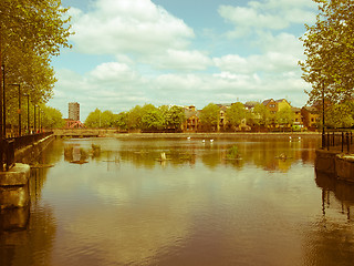 Image showing Retro looking Surrey Water, London