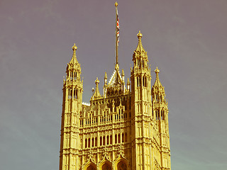 Image showing Retro looking Houses of Parliament