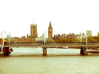 Image showing Retro looking River Thames in London