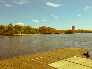 Image showing Retro looking Serpentine lake, London