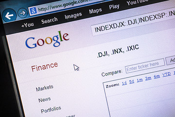 Image showing Google finance web page