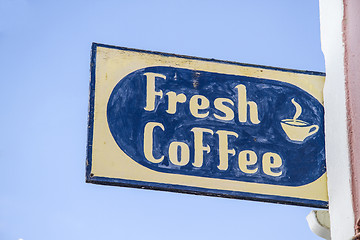 Image showing Fresh Coffee Sign