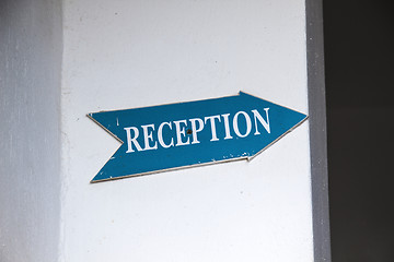 Image showing Reception Sign