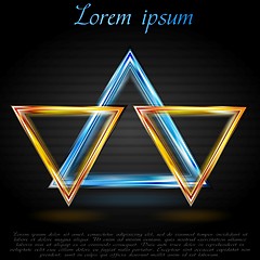 Image showing Vector shiny triangles background