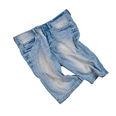 Image showing blue jeans shorts