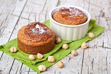 Image showing fresh buns with hazelnuts 