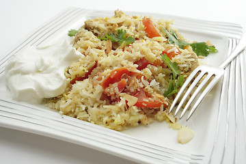 Image showing Chicken biriyani meal
