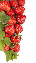 Image showing ripe red juicy strawberries