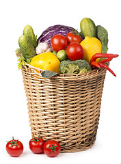 Image showing Collection of fresh vegetables