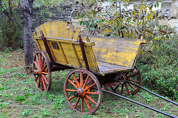 Image showing Vintage Wooden Cart