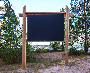 Image showing Blank Billboard on the beach