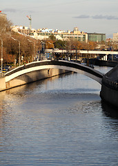 Image showing Bridge on the River Yauza in Moscow