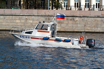 Image showing Rescue boat on the Moscow River