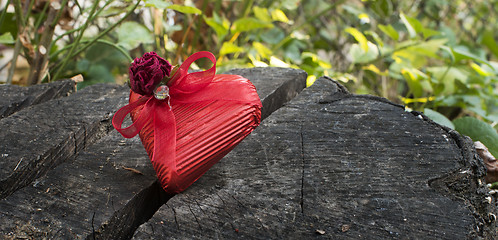 Image showing Red wrapped heart