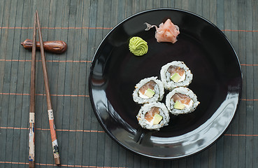 Image showing Sushi in restaurant