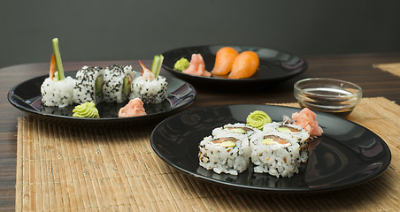 Image showing Sushi in restaurant