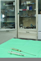 Image showing Glass syringe