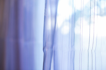 Image showing Purple transparent curtain background