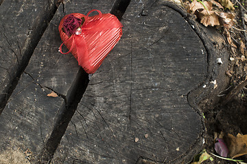 Image showing Red wrapped heart