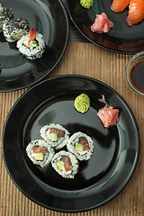 Image showing Sushi in restaurant